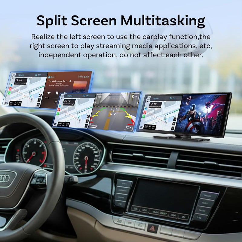 Ottocast 11.4" Carplay Screen for car with Netflix YouTube and Backup Camera for iPhone(iOS 8+), Android Auto(Android 10+), Built-in Apps, Navigation, Android 13 OS - Image 4
